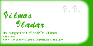 vilmos vladar business card